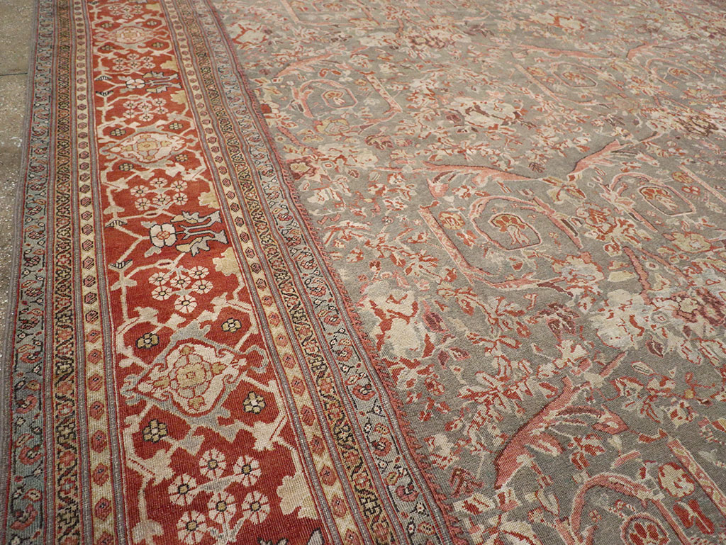 Antique Persian Mahal Oversize Carpet, No.27778 - Gsblank