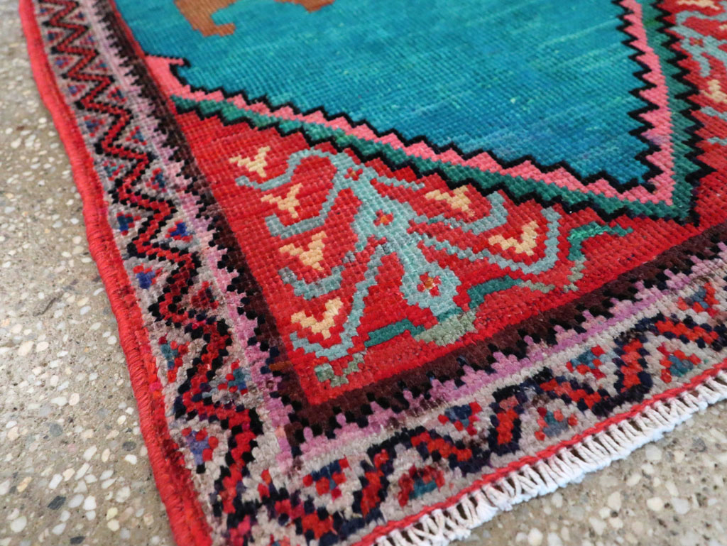 Vintage Pictorial Hamadan Rug, No.27780 - Gsblank