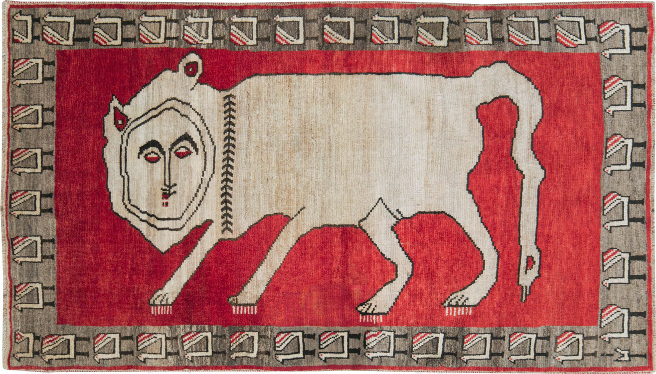 Vintage Persian Gabbeh Rug, No.27786 - Gsblank