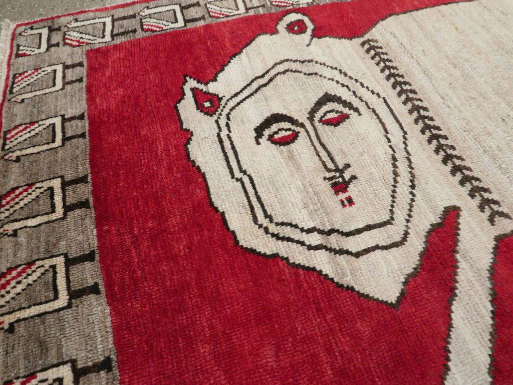 Vintage Persian Gabbeh Rug, No.27786 - Gsblank