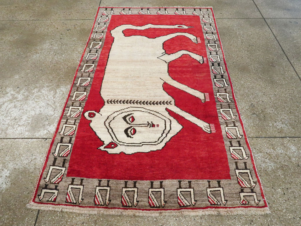 Vintage Persian Gabbeh Rug, No.27786 - Gsblank