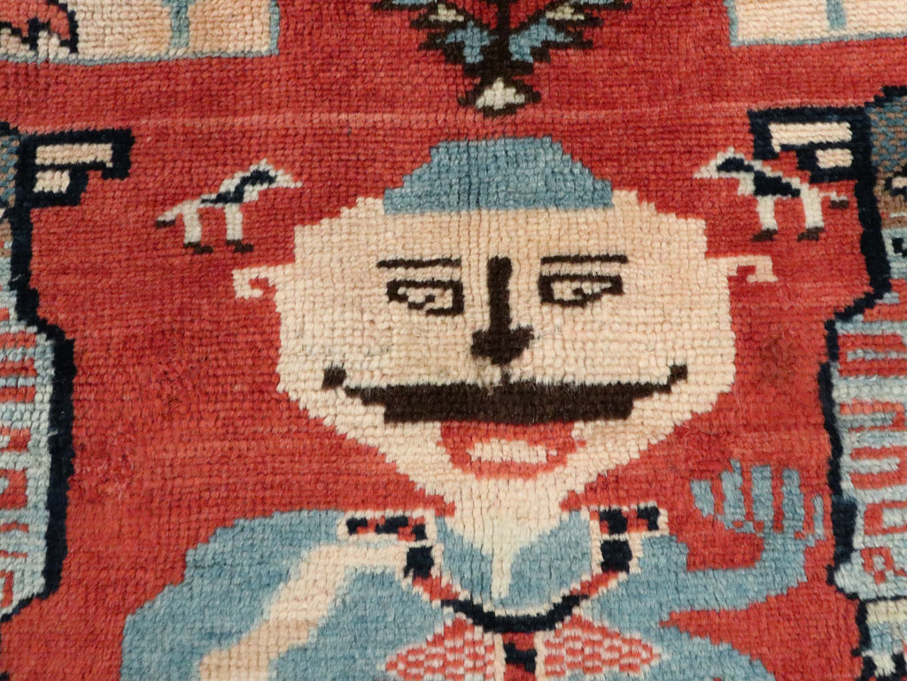 Vintage Pictorial Hamadan Rug, No.27794 - Gsblank