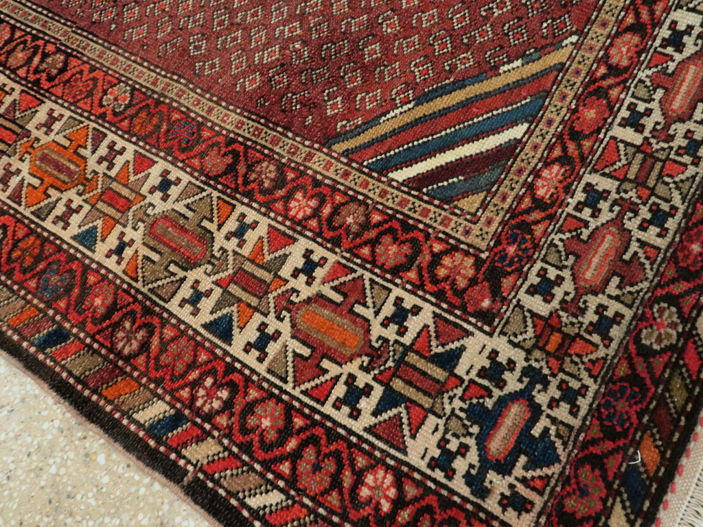 Antique Persian Pictorial Malayer Accent Rug, No.27798 - Gsblank