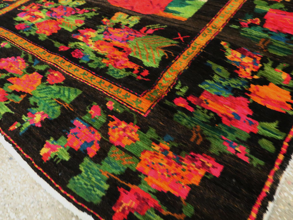 Vintage Pictorial Karabagh Rug, No.27809 - Gsblank