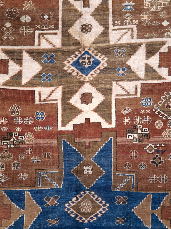 Vintage  Caucasian Kazak Rug, No.27814 - Gsblank