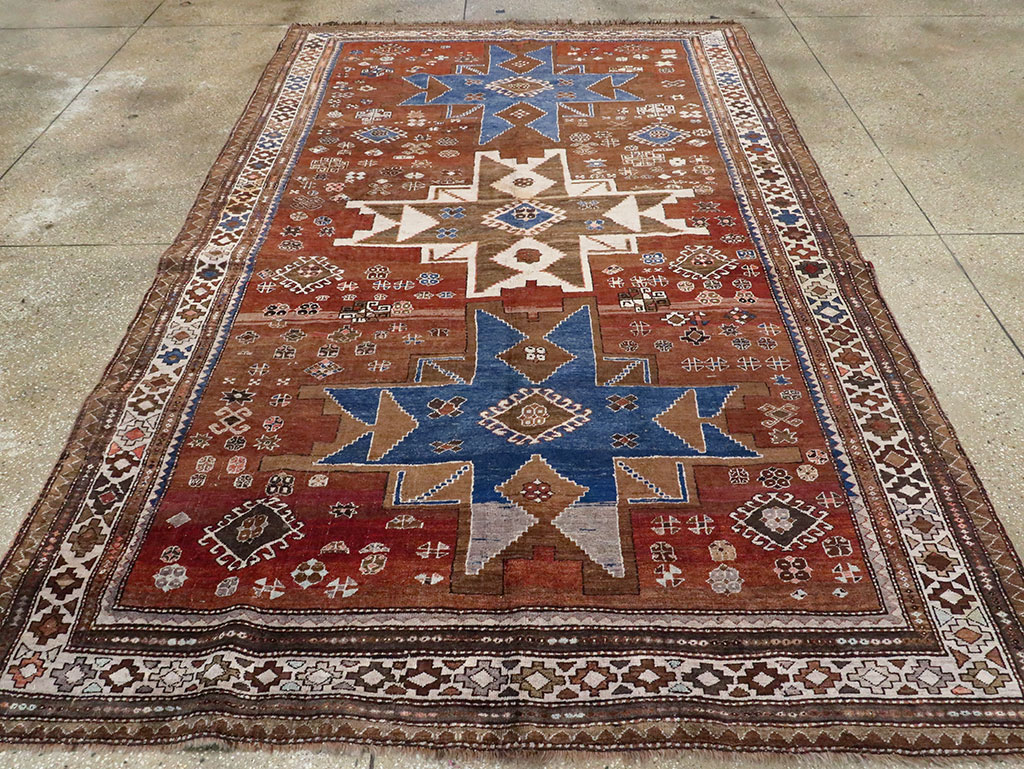 Vintage  Caucasian Kazak Rug, No.27814 - Gsblank