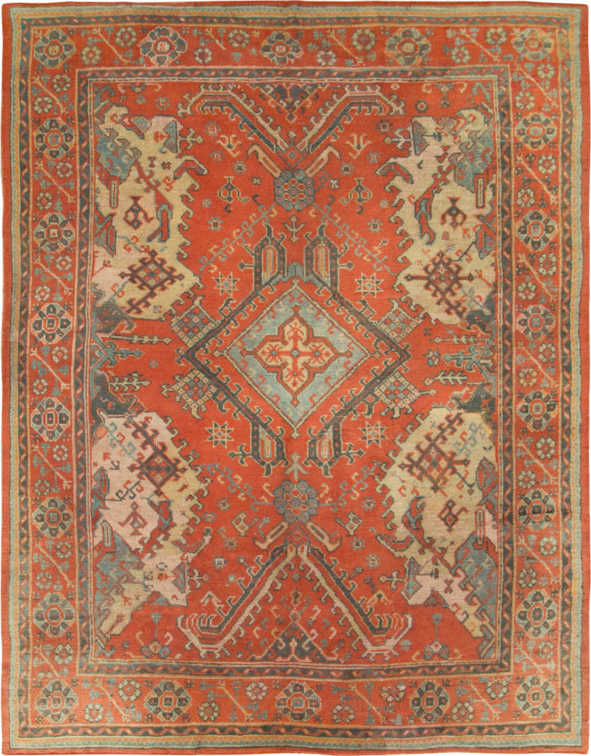 Antique Turkish Oushak Rug, No.27815 - Gsblank