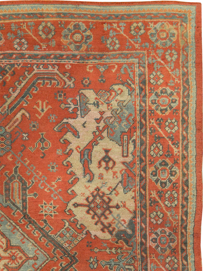 Antique Turkish Oushak Rug, No.27815 - Gsblank