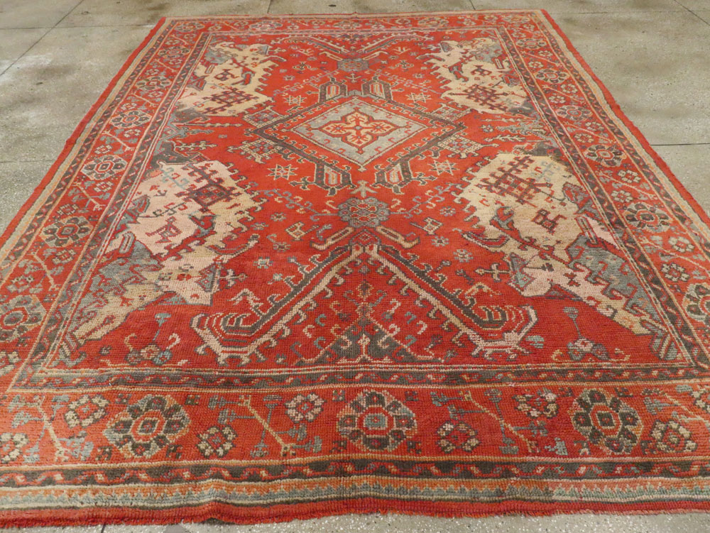 Antique Turkish Oushak Rug, No.27815 - Gsblank