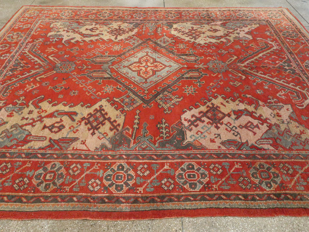 Antique Turkish Oushak Rug, No.27815 - Gsblank