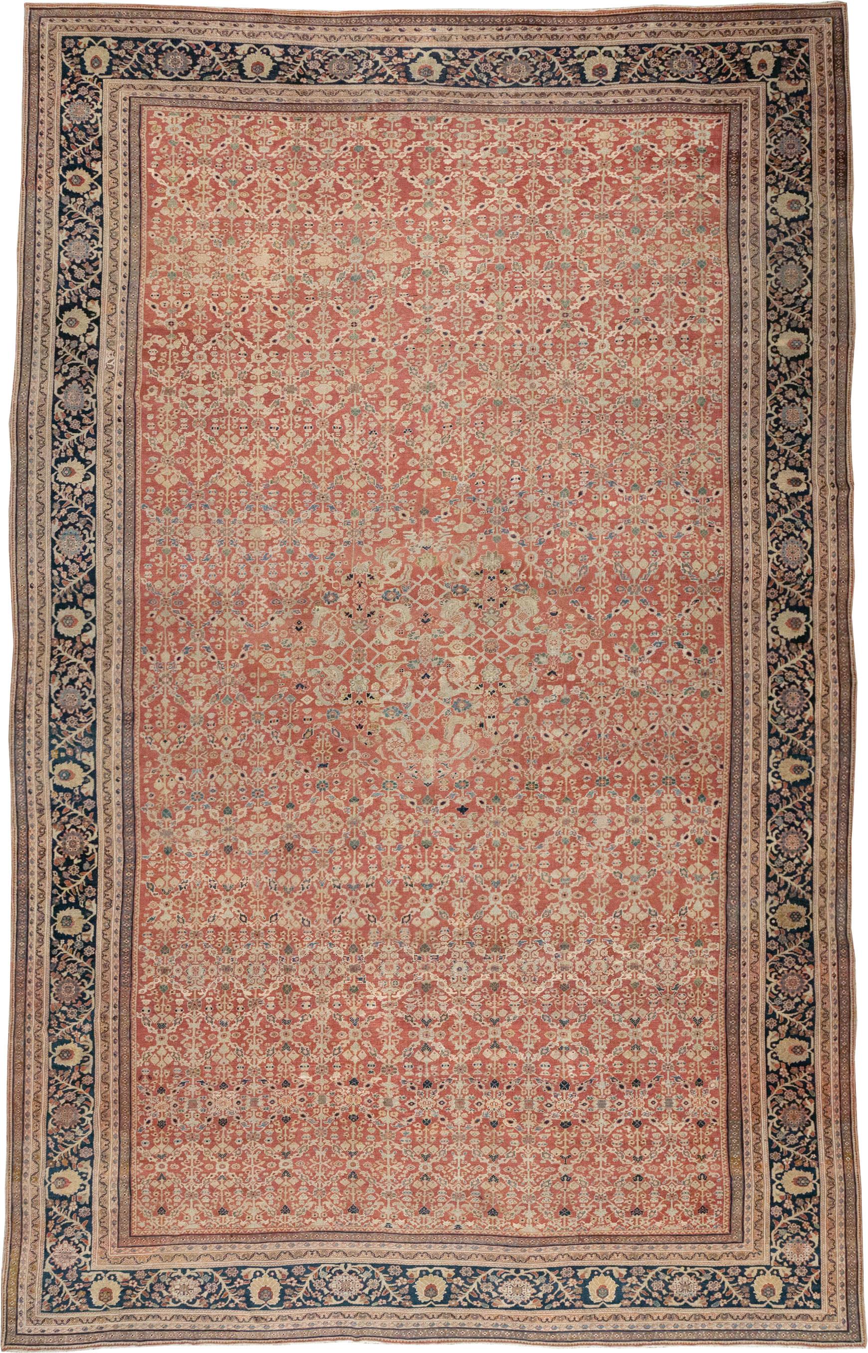 Antique Persian Mahal Oversize Carpet, No.27816 - Gsblank