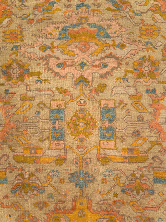 Antique Turkish Oushak Square Carpet, No.27824 - Gsblank