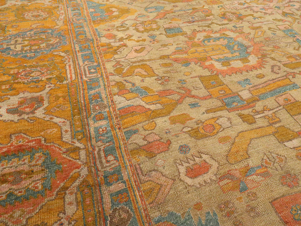 Antique Turkish Oushak Square Carpet, No.27824 - Gsblank