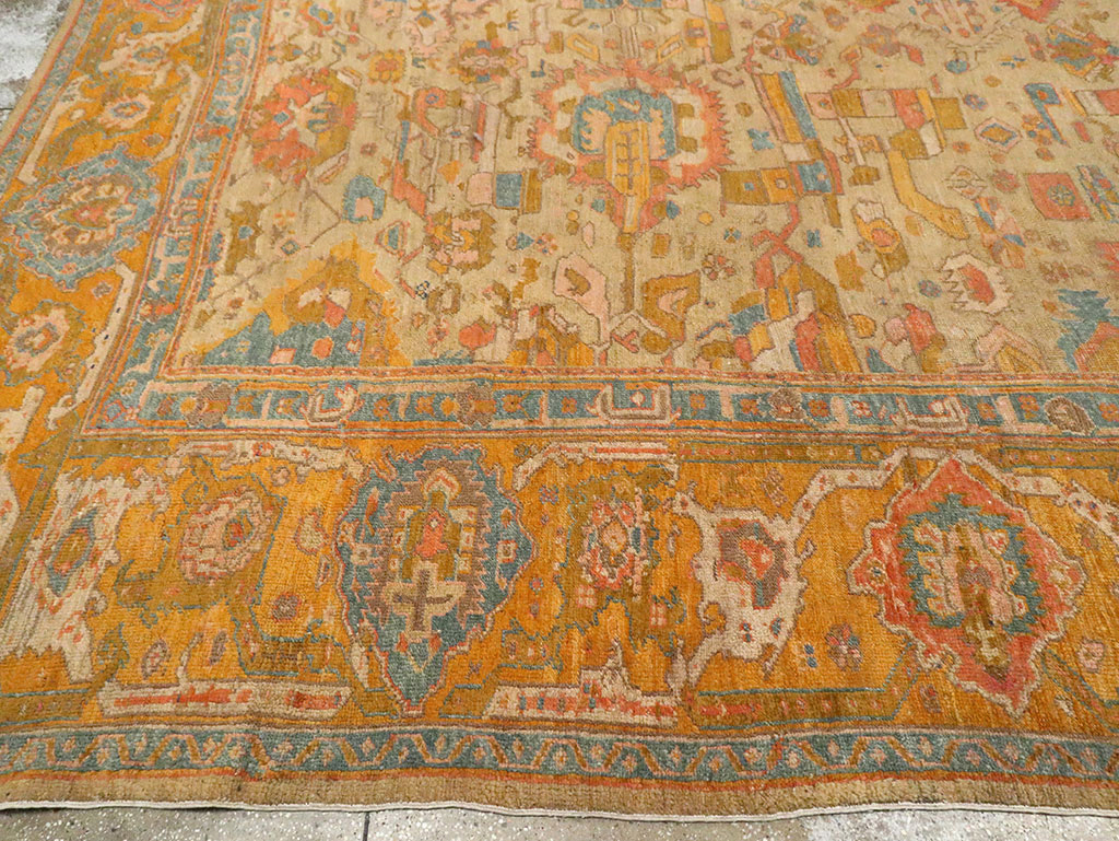 Antique Turkish Oushak Square Carpet, No.27824 - Gsblank