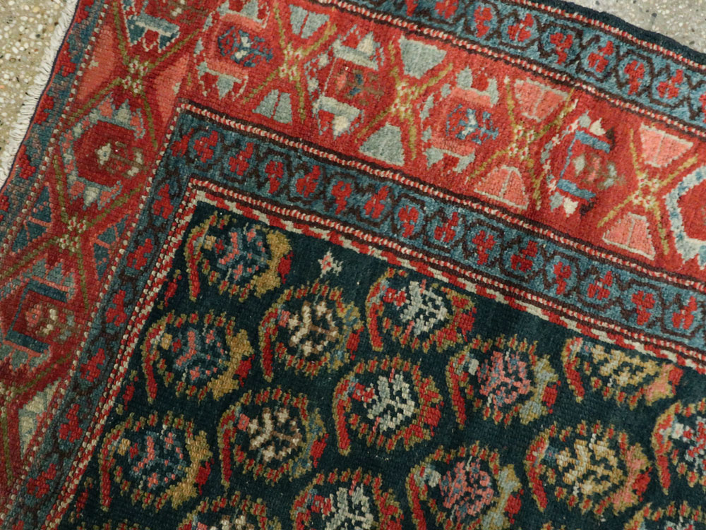 Antique Persian Kurdish Wide Gallery Runner, No.27826 - Gsblank