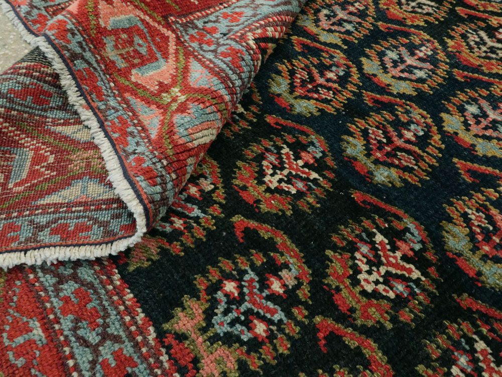 Antique Persian Kurdish Wide Gallery Runner, No.27826 - Gsblank