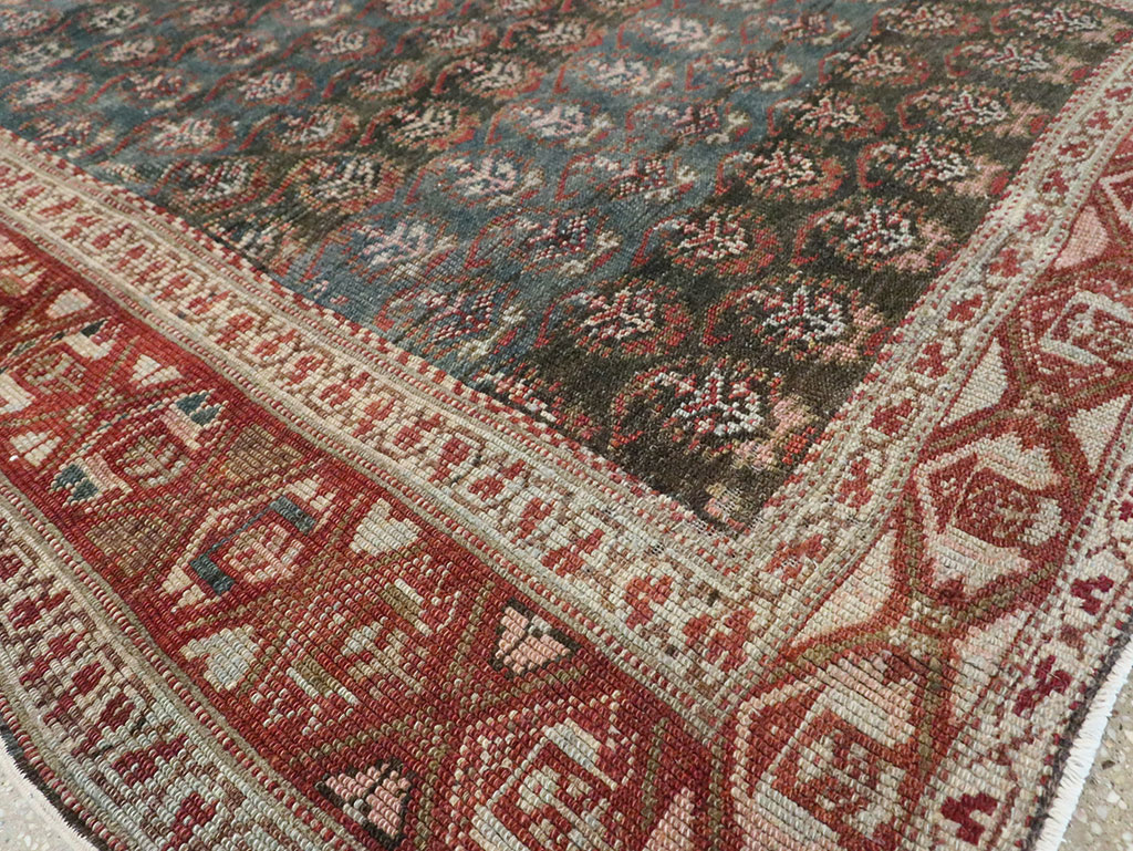Antique Persian Kurdish Wide Gallery Runner, No.27826 - Gsblank