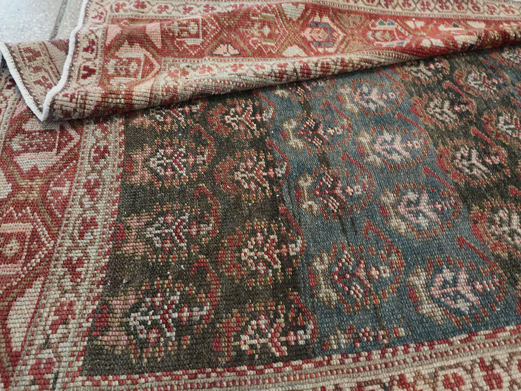 Antique Persian Kurdish Wide Gallery Runner, No.27826 - Gsblank