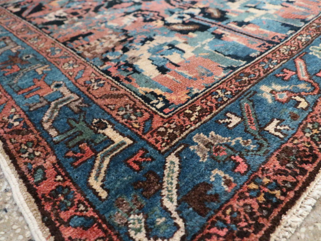 Antique Persian Malayer Square Throw Rug, No.27833 - Gsblank