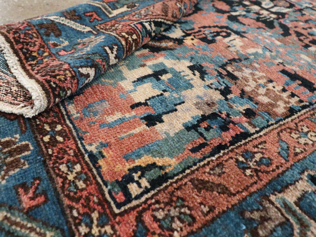Antique Persian Malayer Square Throw Rug, No.27833 - Gsblank