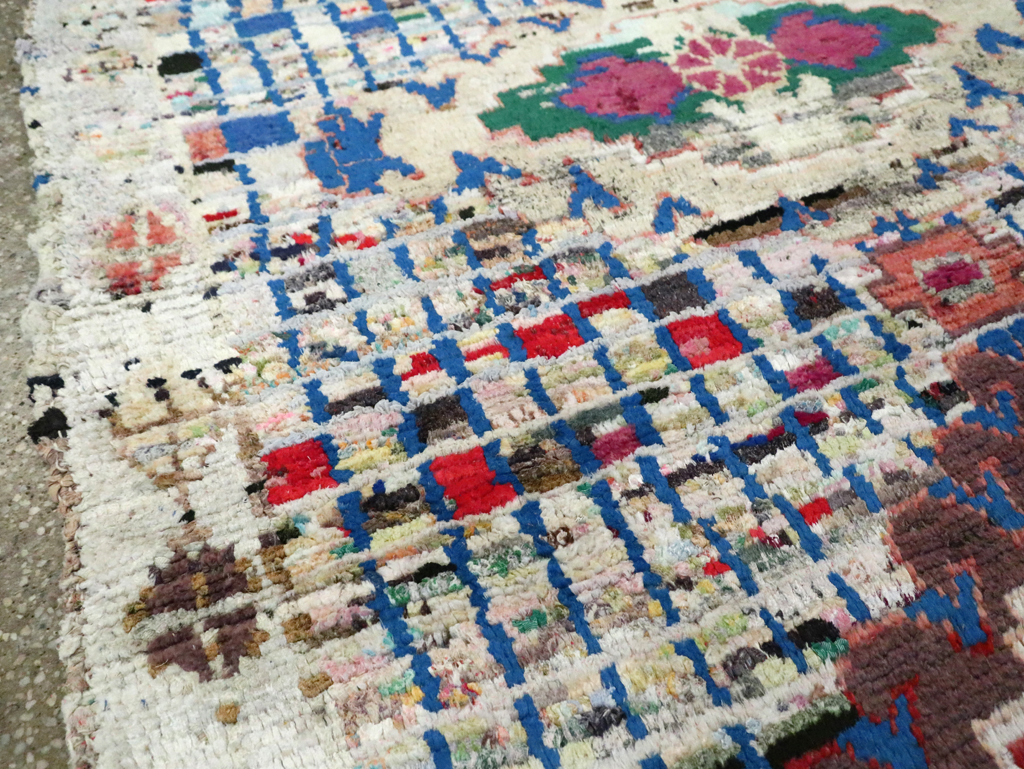 Vintage Persian Cotton Hamadan Rug, No.27867 - Gsblank