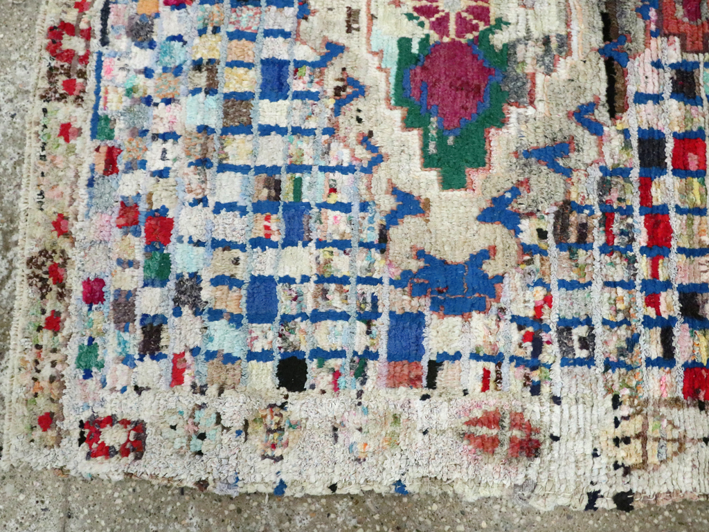 Vintage Persian Cotton Hamadan Rug, No.27867 - Gsblank