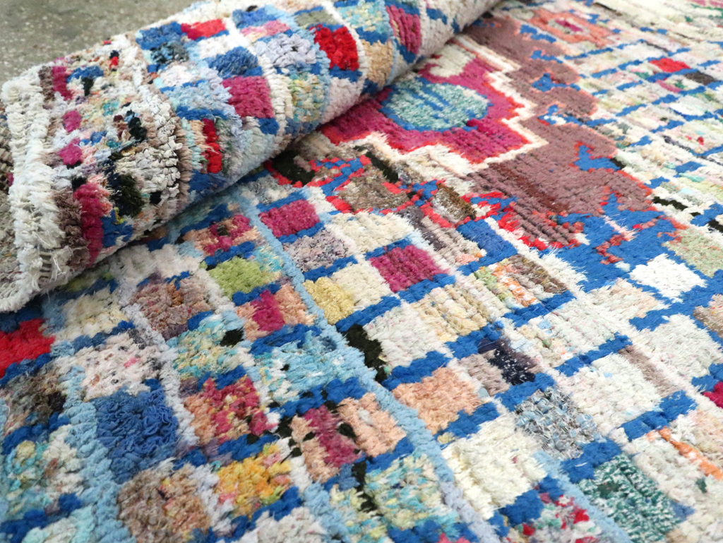 Vintage Persian Cotton Hamadan Rug, No.27867 - Gsblank