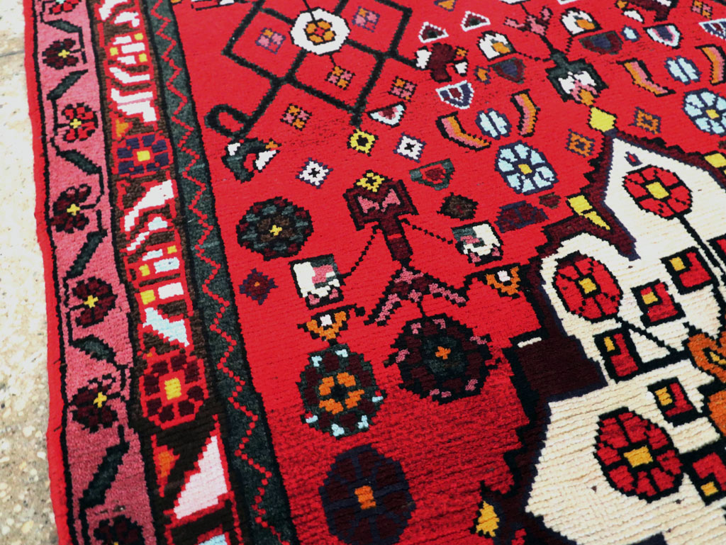 Vintage Persian Hamdan Rug, No.27880 - Gsblank