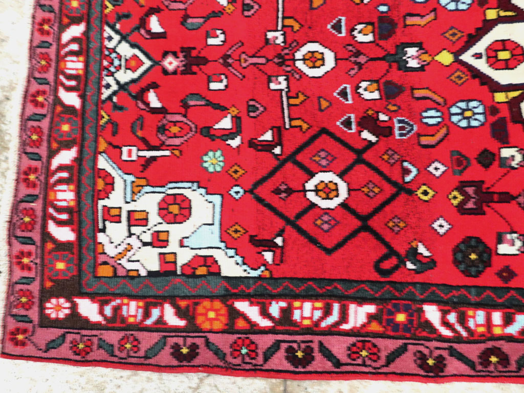 Vintage Persian Hamdan Rug, No.27880 - Gsblank