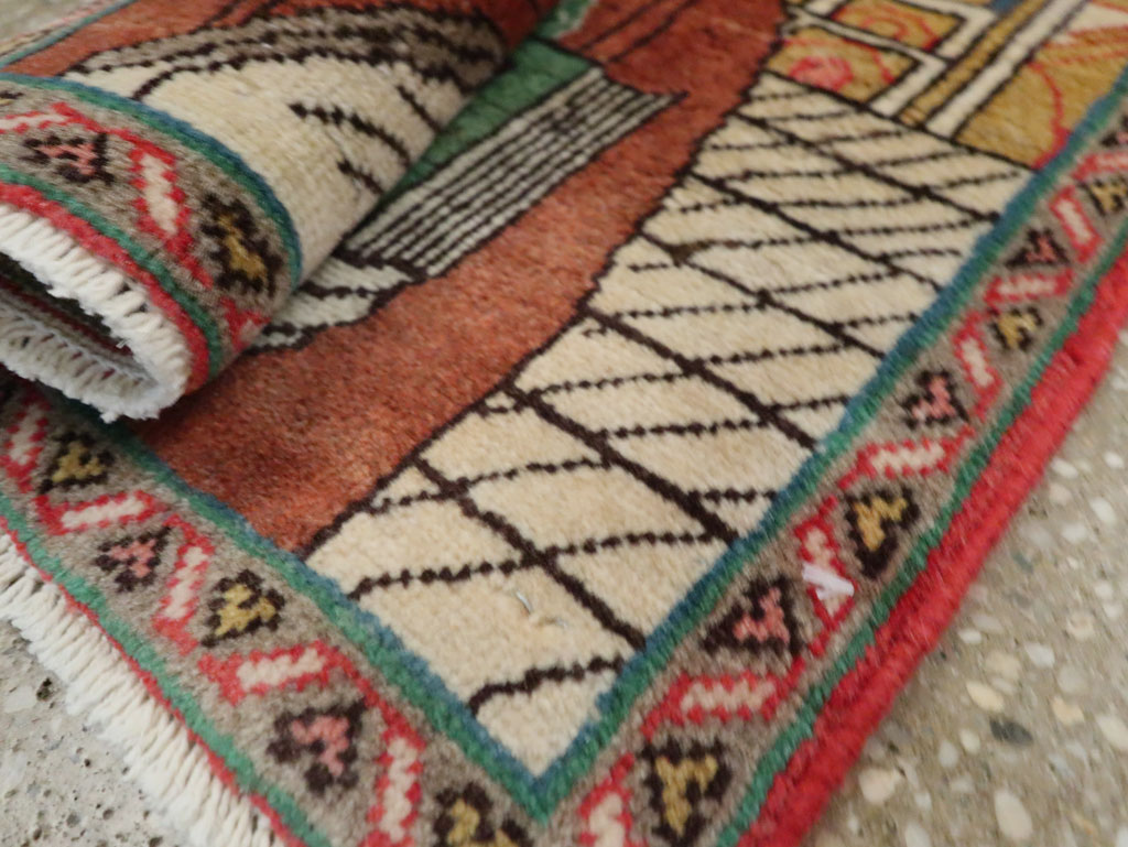 Vintage Persian Tabriz Pictorial Rug, No.27887 - Gsblank