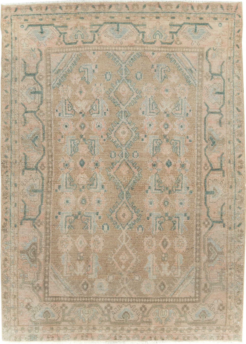 Vintage Persian Malayer Throw Rug, No.27890 - Gsblank