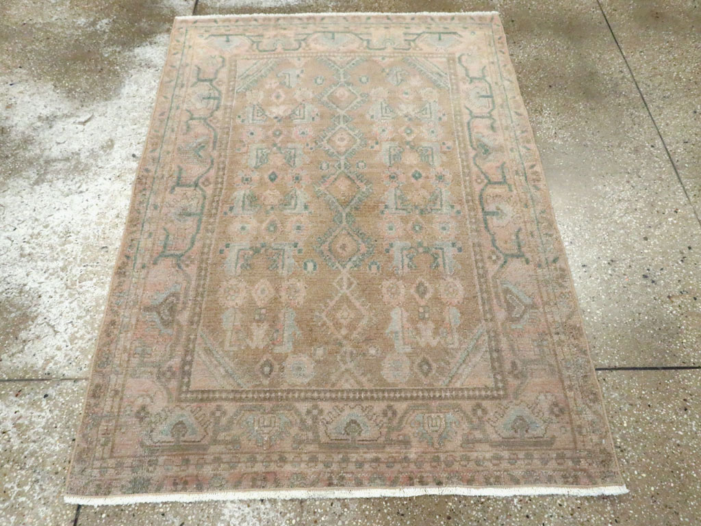 Vintage Persian Malayer Throw Rug, No.27890 - Gsblank