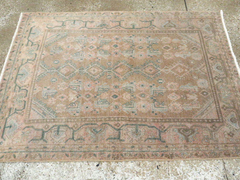 Vintage Persian Malayer Throw Rug, No.27890 - Gsblank