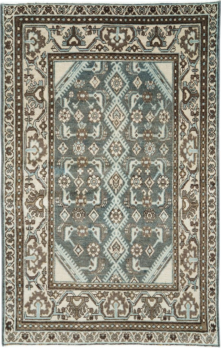 Vintage Persian Malayer Throw Rug (Pair: 1 of 2), No.27892 - Gsblank