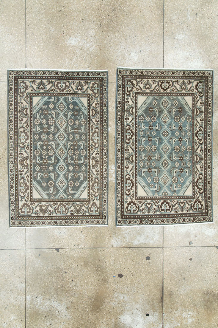 Vintage Persian Malayer Throw Rug (Pair: 1 of 2), No.27892 - Gsblank