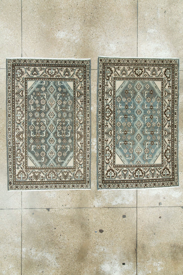 Vintage Persian Malayer Throw Rug (Pair: 2 of 2), No.27894 - Gsblank