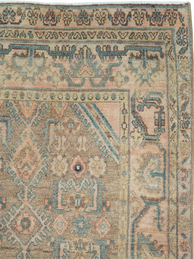 Vintage Persian Malayer Throw Rug, No.27895 - Gsblank