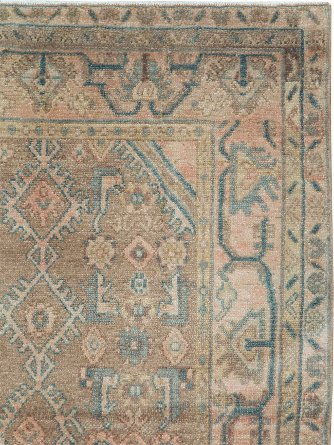 Vintage Persian Malayer Throw Rug, No.27895 - Gsblank