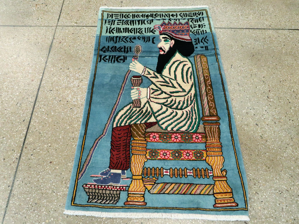 Persian Tabriz Pictorial Rug, No.27918 - Gsblank