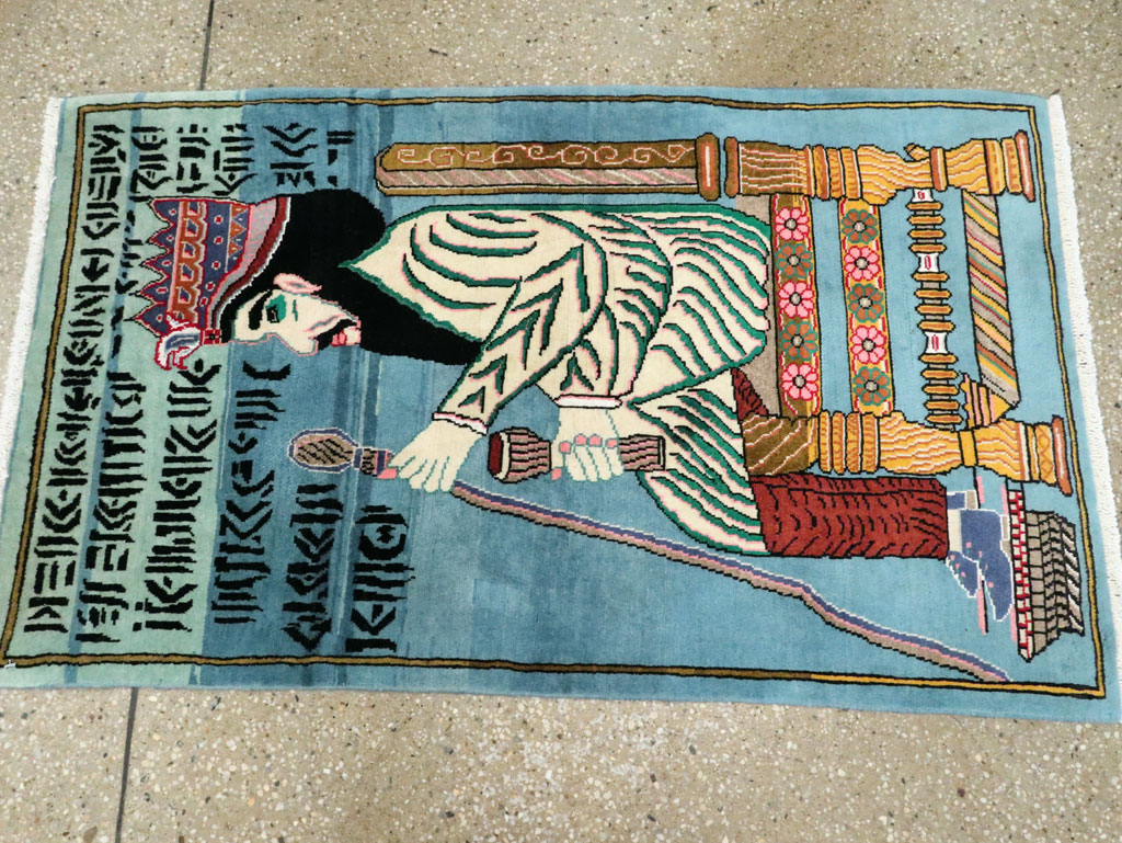 Persian Tabriz Pictorial Rug, No.27918 - Gsblank