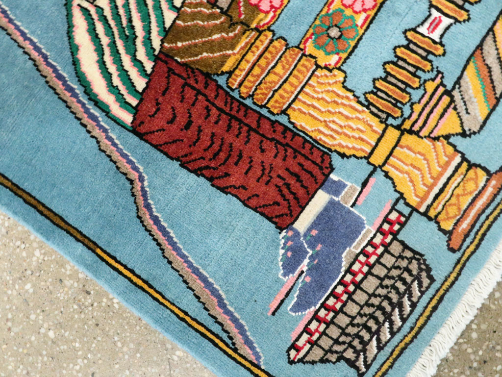 Persian Tabriz Pictorial Rug, No.27918 - Gsblank