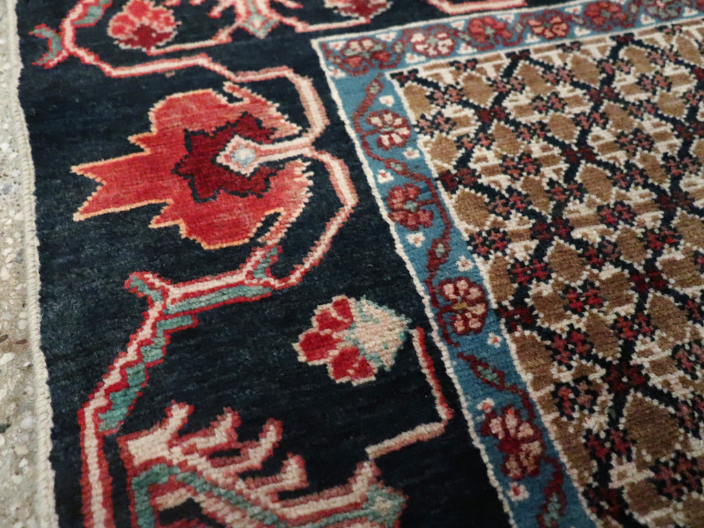 Vintage Persian Serab Square Throw Rug, No.27928 - Gsblank