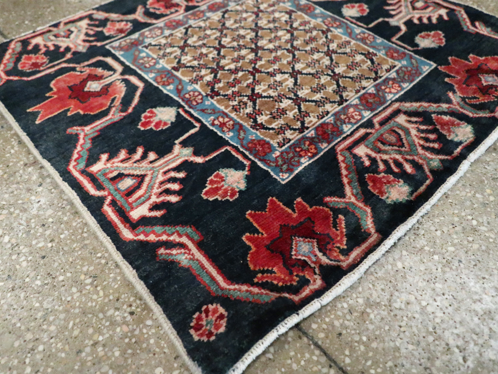Vintage Persian Serab Square Throw Rug, No.27928 - Gsblank