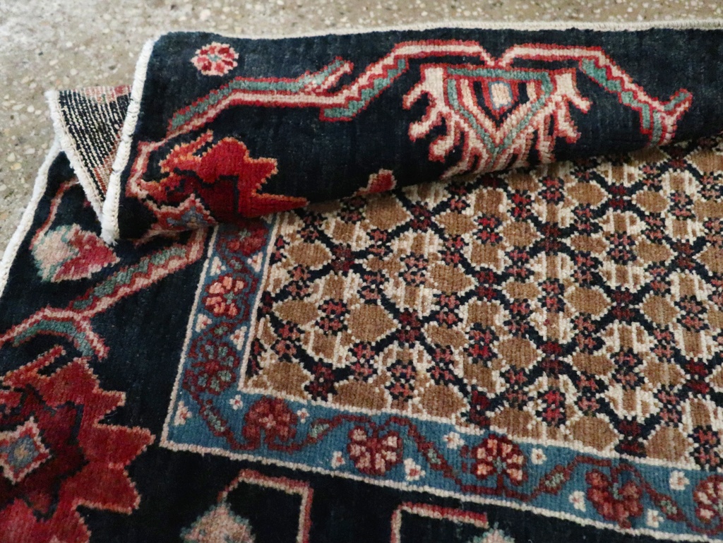 Vintage Persian Serab Square Throw Rug, No.27928 - Gsblank