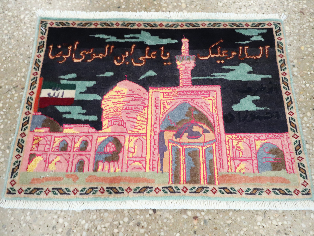 Vintage Persian Tabriz Pictorial Rug (Pair: 1 of 2), No.27929 - Gsblank