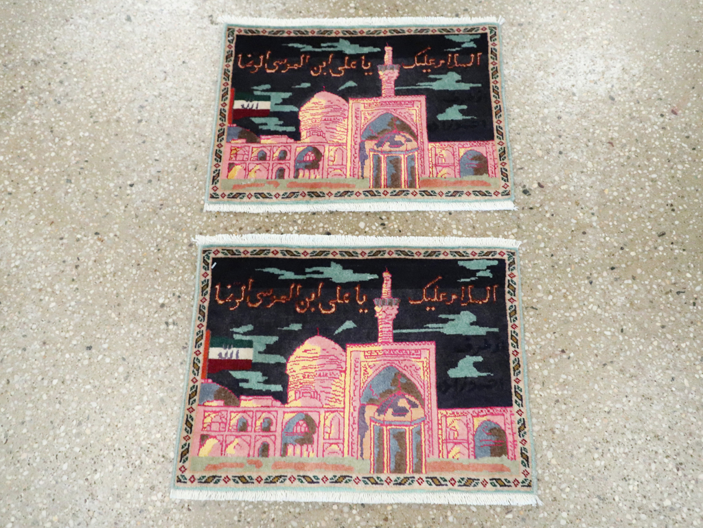 Vintage Persian Tabriz Pictorial Rug (Pair: 1 of 2), No.27929 - Gsblank