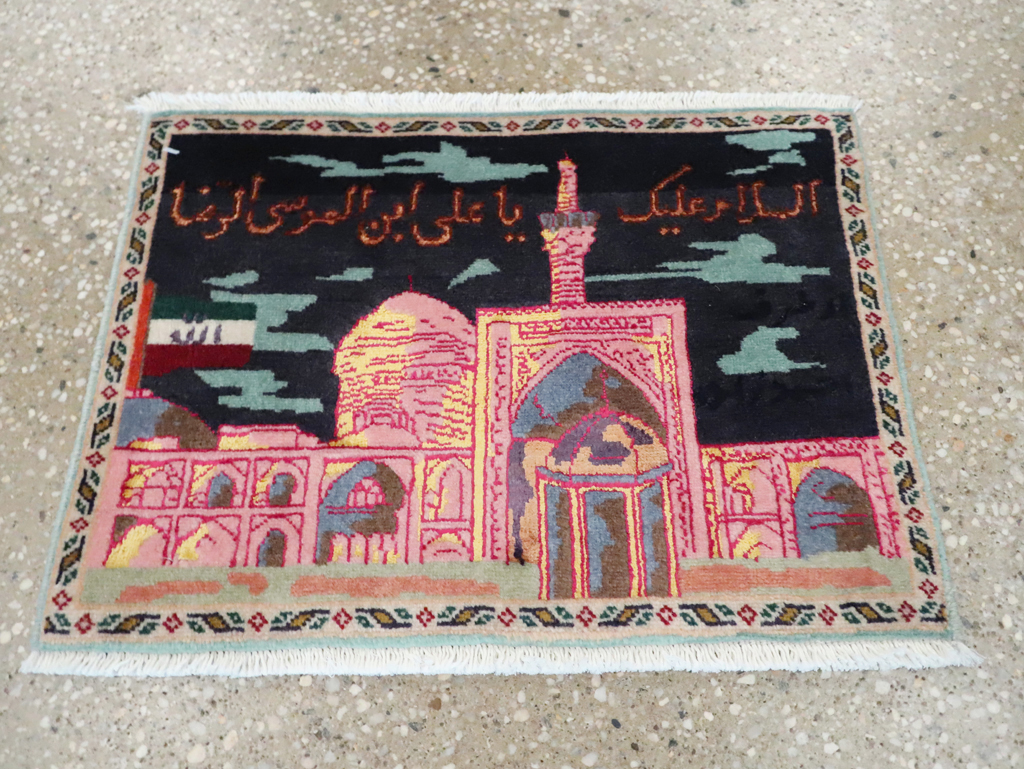 Vintage Persian Tabriz Pictorial Rug (Pair: 2 of 2), No.27931 - Gsblank