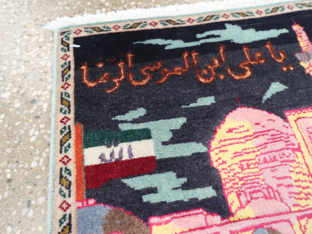 Vintage Persian Tabriz Pictorial Rug (Pair: 2 of 2), No.27931 - Gsblank