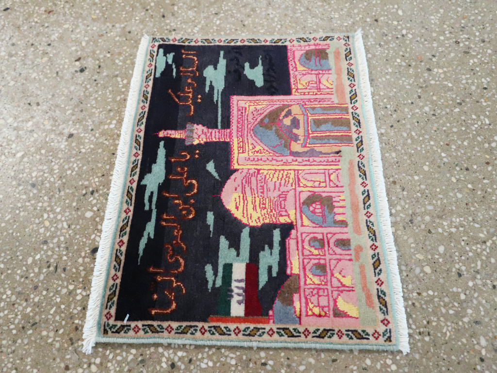 Vintage Persian Tabriz Pictorial Rug (Pair: 2 of 2), No.27931 - Gsblank