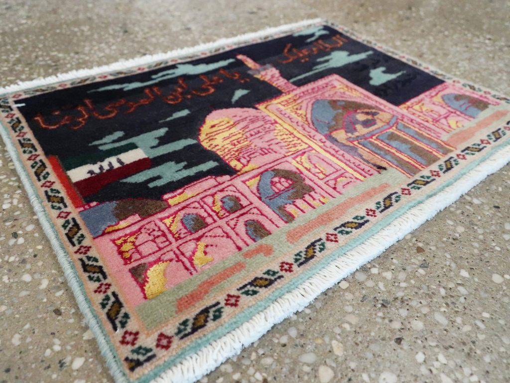 Vintage Persian Tabriz Pictorial Rug (Pair: 2 of 2), No.27931 - Gsblank